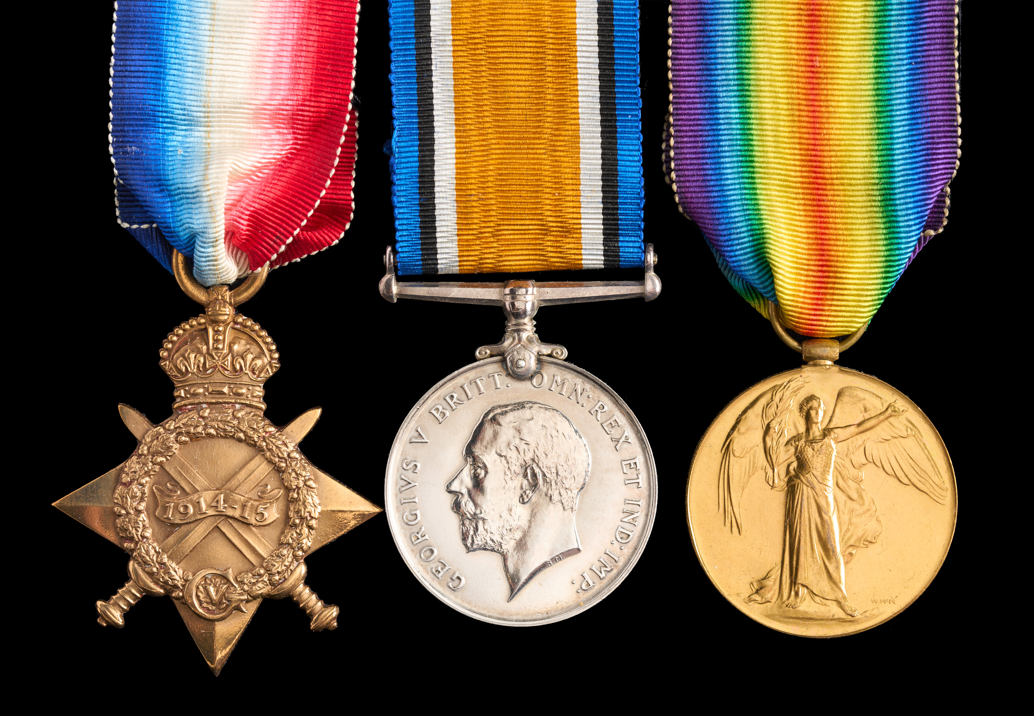 Harold Schofield : (L to R) 1914-15 Star; British War Medal; Allied Victory Medal